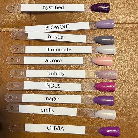 Revel Nail lot of 20 0.5oz Nail Powder Dip and swatches - Picture 4 of 4